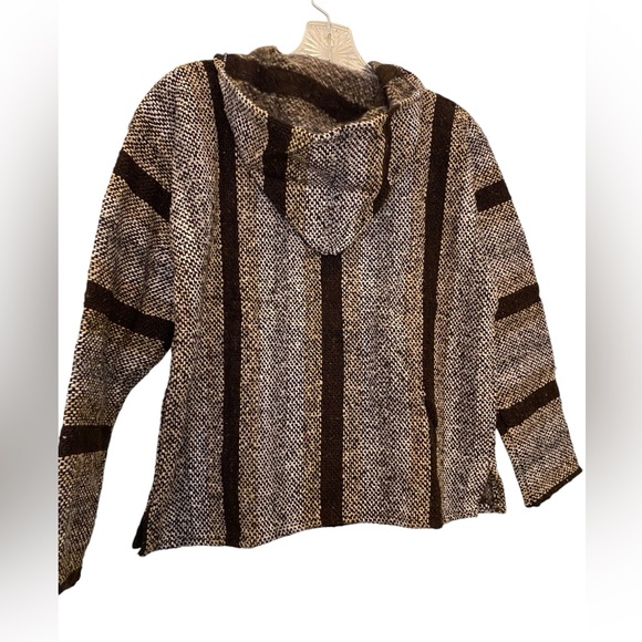 Baja Hoodie Boys Sz 12 Artesanias Brown/Tan Front Pocket - Picture 6 of 7